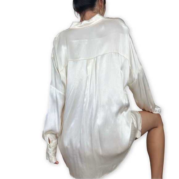 DISSH Simone Pearl Satin Shirt Size 8 - Picture 4 of 16